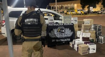 Patrulha Rural apreende veiculo carregado com vinho da Argentina em Assis Chateaubriand