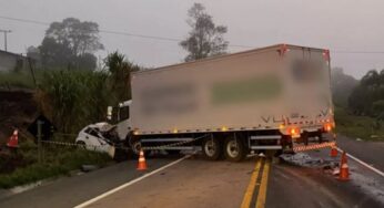 Duas vítimas morrem em acidente na BR-476 em Contenda