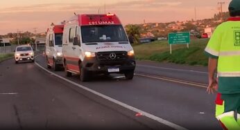Motociclista fica gravemente ferido em acidente com caminhão na BR 277