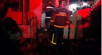 Incêndio atinge residência durante a madrugada no bairro Jardim Progresso em Assis Chateaubriand