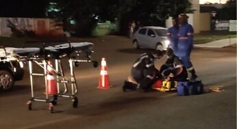 Acidente envolvendo bicicleta e moto foi registrado na Avenida Radial Leste