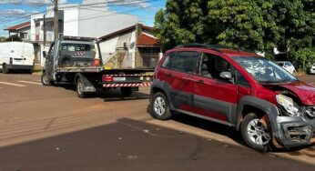 Acidente foi registrado na esquina do Hospital Beneficente em Assis Chateaubriand
