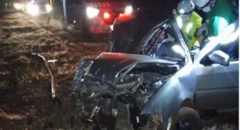 Grave acidente entre carro e caminhão deixa pessoa ferida na BR-277, em Guaraniaçu