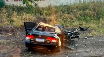 Caminhão de Umuarama se envolve em grave acidente com carro na rodovia PR-323