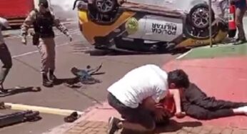 Adolescente atingido por viatura da PM em Toledo segue na UTI