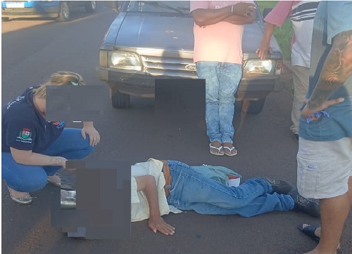 Idoso foi atropelado no centro de Assis Chateaubriand