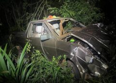 Saveiro de Assis Chateaubriand com alerta de furto se envolve em ocorrência na PR 486 em Tupãssi