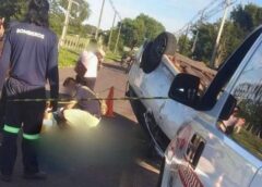 Homem morre e mulher fica ferida em acidente em Salto del Guairá