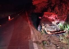 Acidente na PR-496 deixa dois homens em estado grave e um com ferimentos leves em Terra Roxa