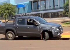 Acidente agora pouco na Avenida Radial Leste em Assis Chateaubriand