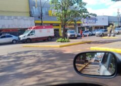 Acidente agora pouco no centro de Assis Chateaubriand