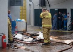 Fumaça em depósito mobiliza bombeiros e princípio de incêndio é controlado no Centro de Toledo