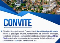 Assis Chateaubriand realiza Audiência Pública para apresentação da LDO 2027