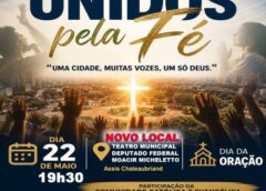 Evento Unidos pela Fé será no Teatro Municipal Deputado Federal Moacir Micheletto