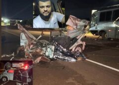 Pais encontram filho morto após acidente entre fusca e ônibus na PR 239 em Assis Chateaubriand