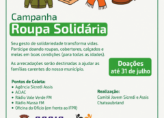 Campanha Roupa Solidária mobiliza Assis Chateaubriand