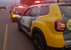 Polícia Militar encontrou vários aparelhos celulares no local do registro do roubo no centro de Assis Chateaubriand