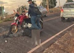 URGENTE | Acidente entre carro e motocicleta mobiliza equipes na rodovia entre Assis Chateaubriand e Toledo