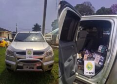 Descaminho: Caminhonete carregada com mercadorias irregulares é apreendida em Jesuítas após ação integrada das forças de segurança